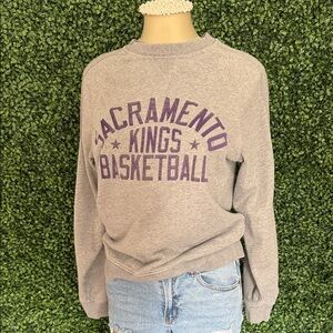 adidas Gray Sacramento Kings Basketball Sweater